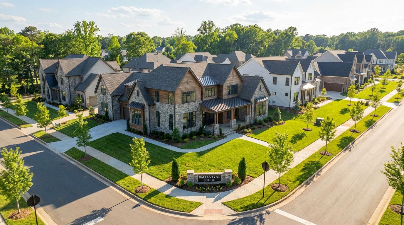 New construction by premium builders in Ballantyne Charlotte NC