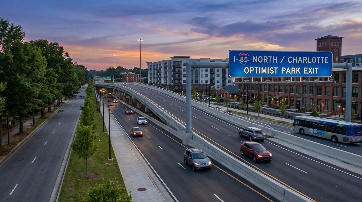 Easy access to highways in Optimist Park Charlotte NC